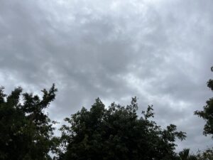 24日は朝は雨が降って午後から晴れた1日イメージ